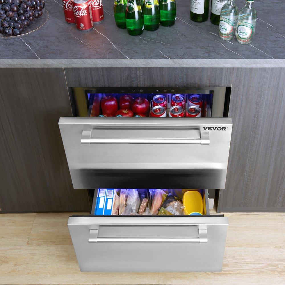 BCD-145WD - Compact 24" Undercounter Fridge with Dual-Temperature Drawers