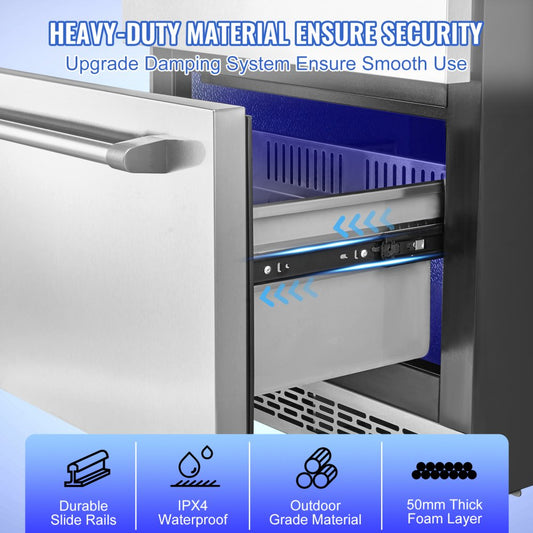 BC-145WS - 24" Built-in Beverage Fridge with Touch Control & Efficient Cooling