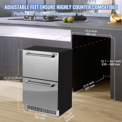BC-145WS - 24" Built-in Beverage Fridge with Touch Control & Efficient Cooling