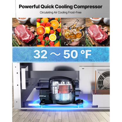 BC-145B/2T - 24" Dual Drawer Stainless Steel Refrigerator with 140L Capacity