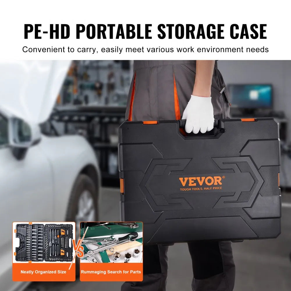 XL3264 - 205-Piece VEVOR Automotive Tool Set & Storage Case