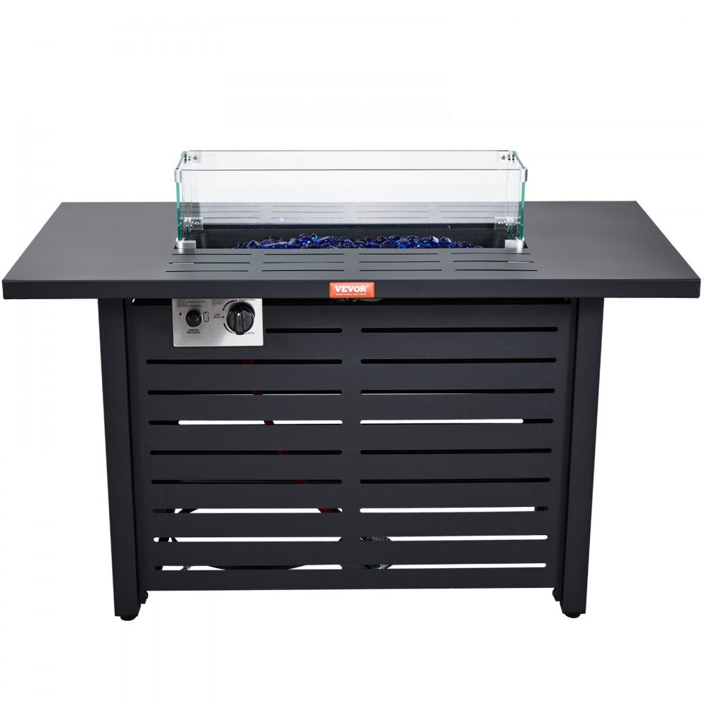 QL-001 Gas Fire Pit - 43" 50000 BTU Table with Rain Shield & Ignition