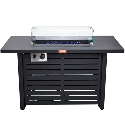 QL-001 Gas Fire Pit - 43" 50000 BTU Table with Rain Shield & Ignition