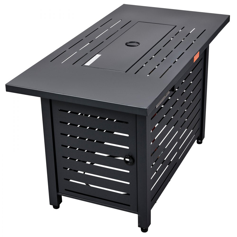 QL-001 Gas Fire Pit - 43" 50000 BTU Table with Rain Shield & Ignition