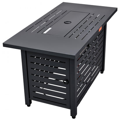 QL-001 Gas Fire Pit - 43" 50000 BTU Table with Rain Shield & Ignition