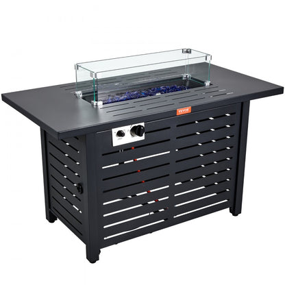 QL-001 Gas Fire Pit - 43" 50000 BTU Table with Rain Shield & Ignition