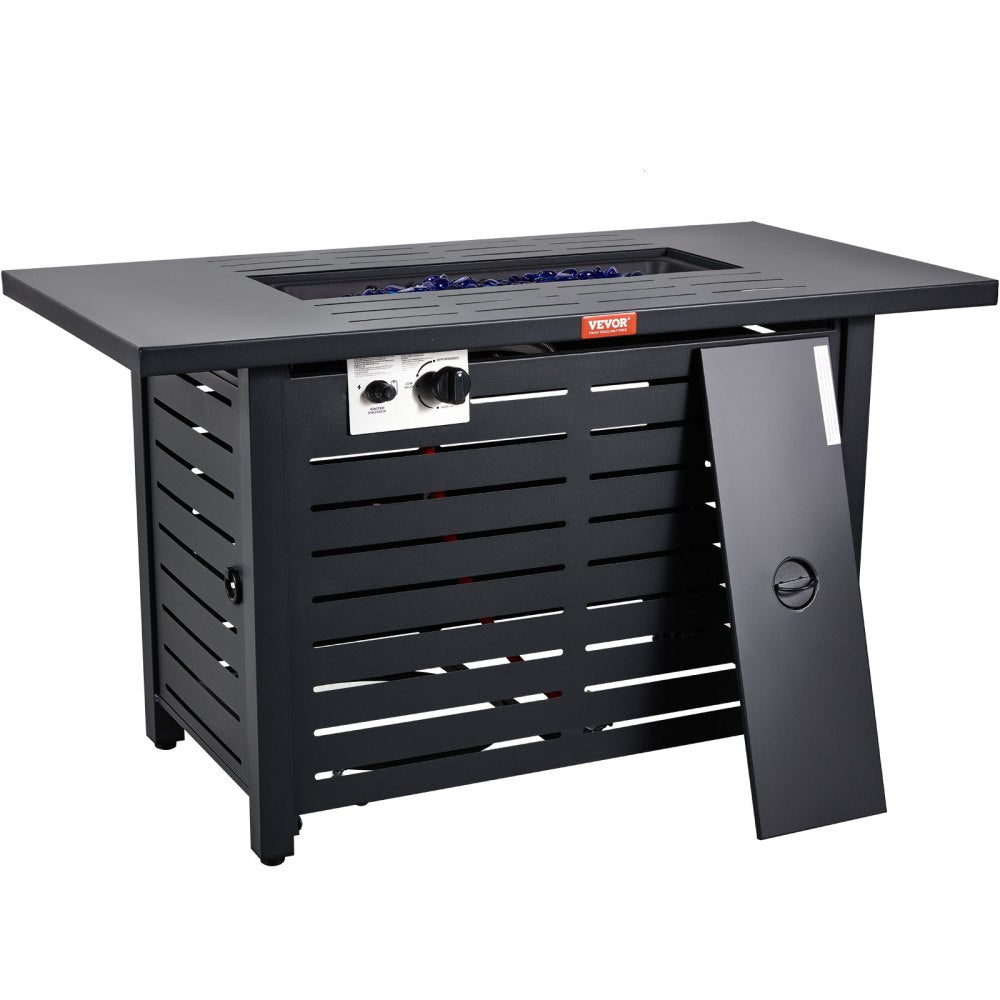 QL-001 Gas Fire Pit - 43" 50000 BTU Table with Rain Shield & Ignition