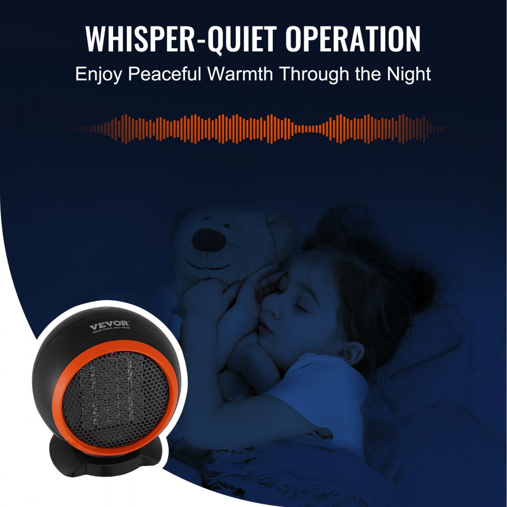 KPT-500 - Compact 500W Electric Space Heater 5.12"x3.54"x5.75"