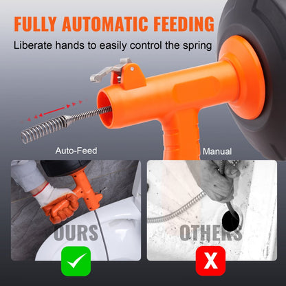 RC-2005F - 25ft VEVOR Drain Auger for Effective Clog Removal