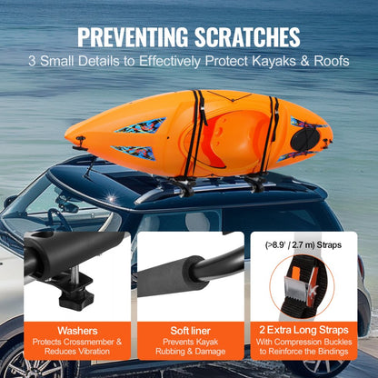 C10-2 - Portable J-Bar Kayak Rack, Durable & Foldable Design