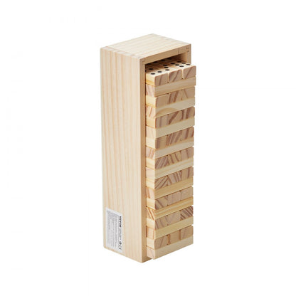 NTMN1002 - 54 Blocks Pine Wood Tumbling Tower Game, 2ft High Challenge