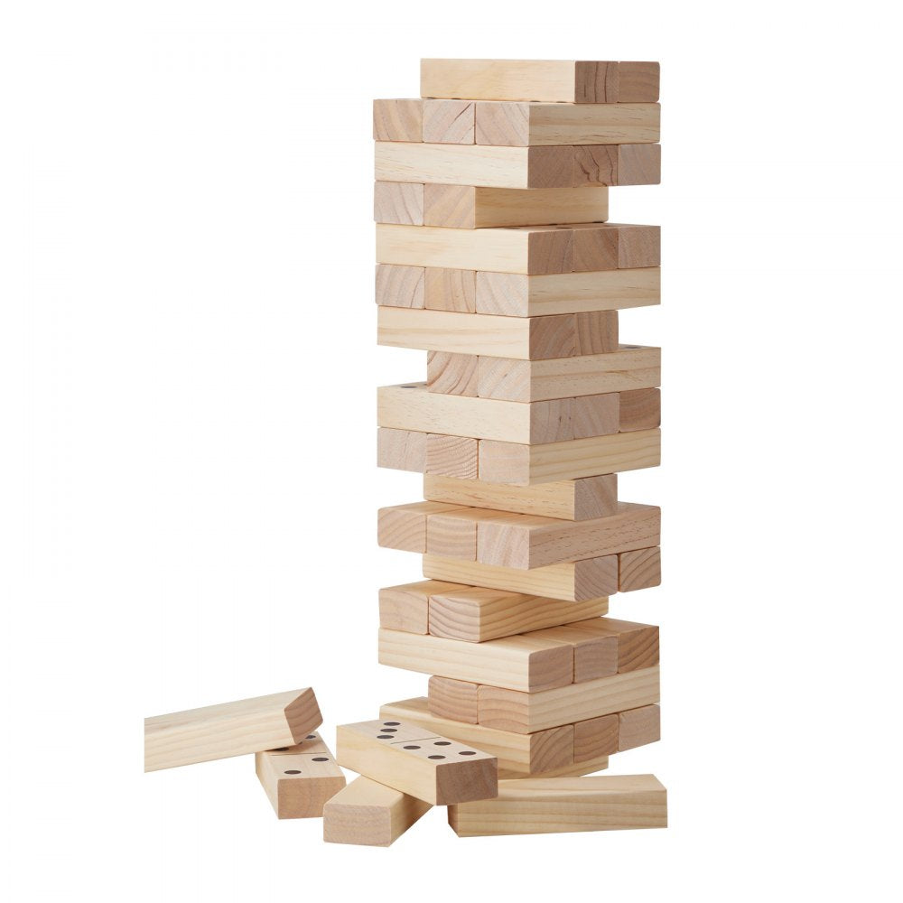 NTGW1402 - 54-Piece Pine Wood Tumbling Tower, Reaches 4 Feet Tall