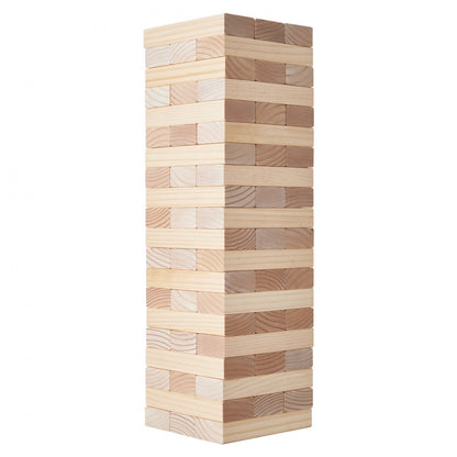 NTGW1501 - 60 Pine Wood Tumbling Tower Blocks Game, 7.1"x2.4"x1.2"