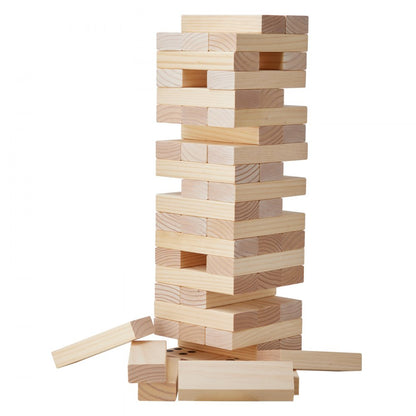 NTGW1501 - 60 Pine Wood Tumbling Tower Blocks Game, 7.1"x2.4"x1.2"