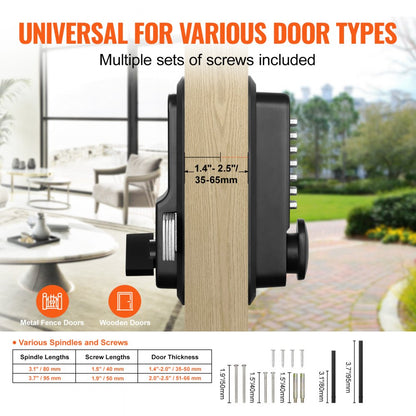 OL601HD2-B-01 - Keyless Mechanical Door Lock for Secure Outdoor Areas