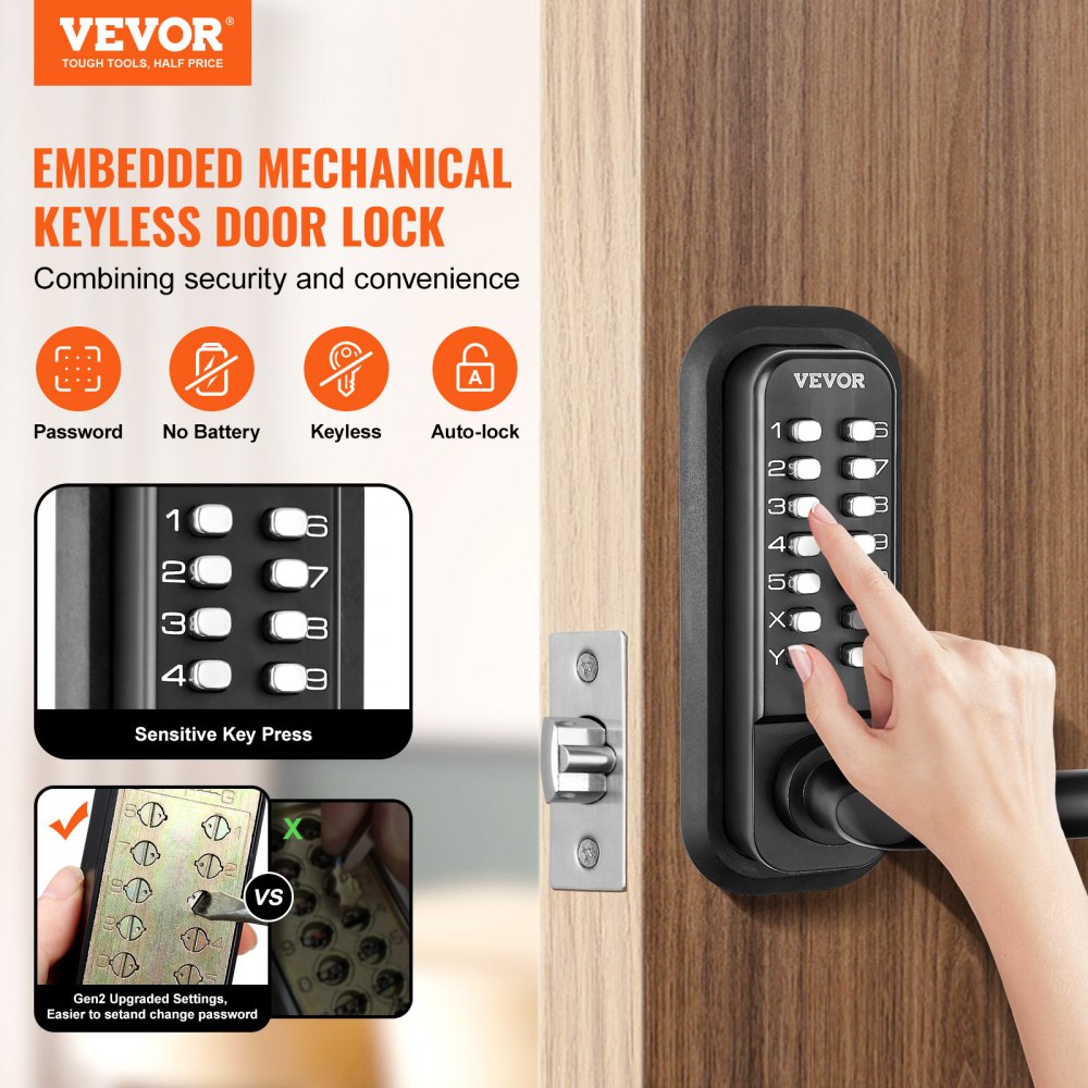 OL-209D2-BY-B-01 - Keyless 14-Digit Entry Lock for Secure Access