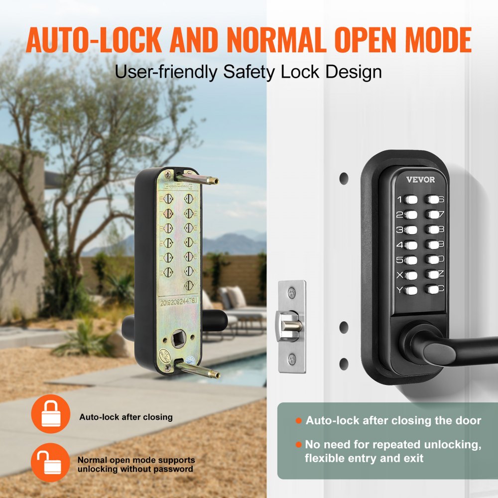OL-209S2-BY-C-01 - Durable Keyless Entry Lock with 14-Digit Keypad