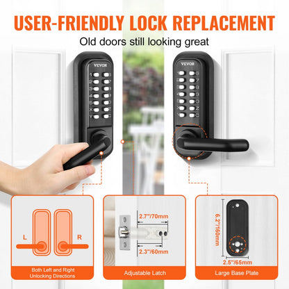 OL-209S2-BY-C-01 - Durable Keyless Entry Lock with 14-Digit Keypad