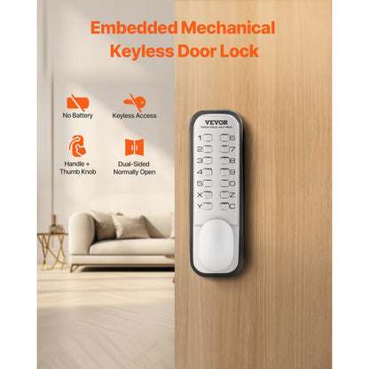 OL-201D2-03 - Keyless Mechanical Door Lock for 1.4 to 2.5-inch Doors