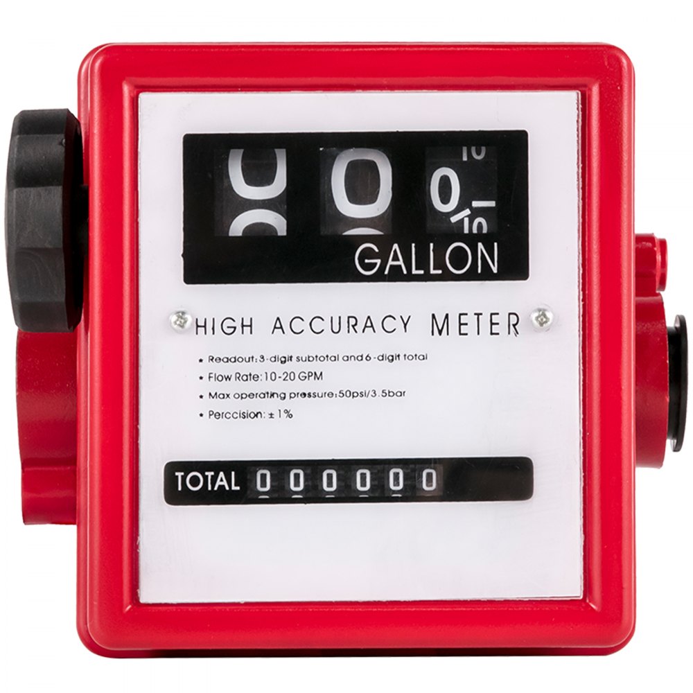 010622975361 - 10-20 GPM Durable Aluminum Fuel Flow Meter with 3-Digit Display