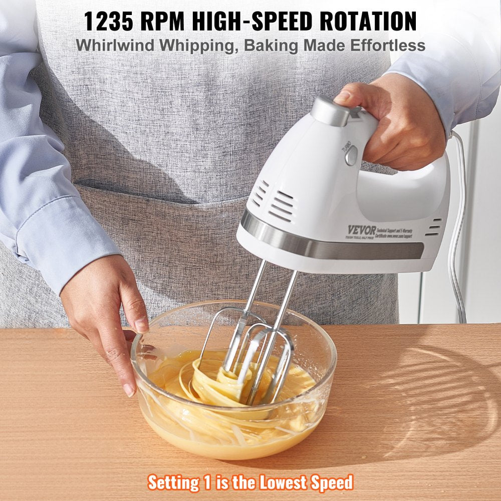 CX-6658 - 250W 5-Speed Hand Mixer with Turbo Boost and Storage Case