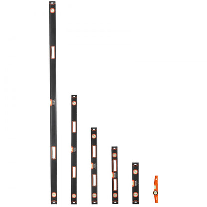 SP-C6 - VEVOR 6-Piece Durable Aluminum Level Set with Magnetic Design