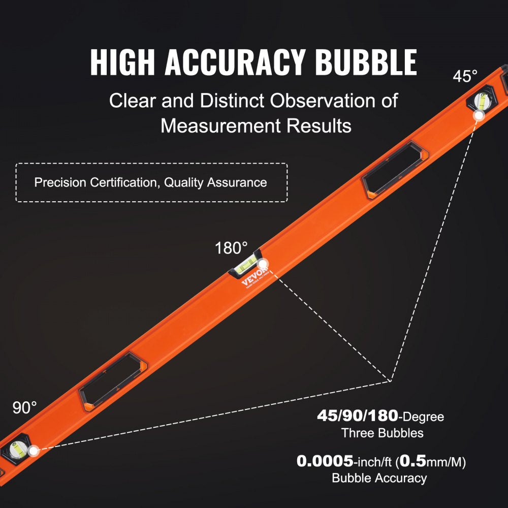 ST08001 - 48" Aluminum Magnetic Level with 3 Measurement Modes