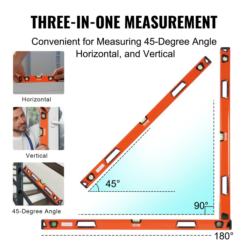 ST08002 - VEVOR 48in Magnetic Level with Carrying Case & Durable Design