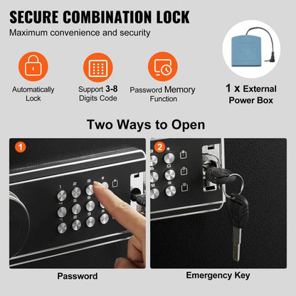SS-1380CZD - Durable 12-Rifle Gun Safe with Digital Keypad & Adjustable Interior