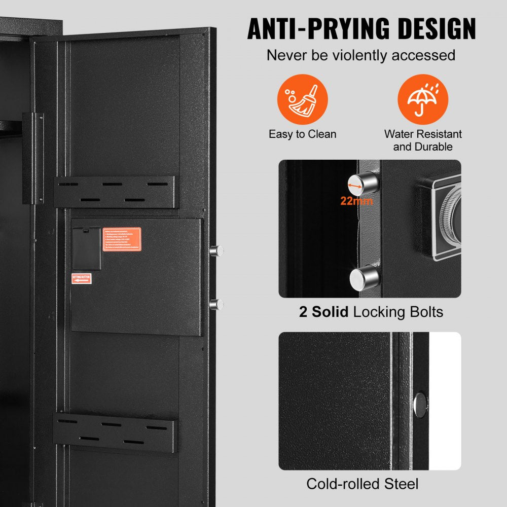 SS-1320CZ - Heavy-Duty 8-Rifle Gun Safe with Smart Lock & Alarm