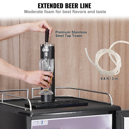 BF152-1 - Single Tap Draft Beer Kegerator with Temperature Control