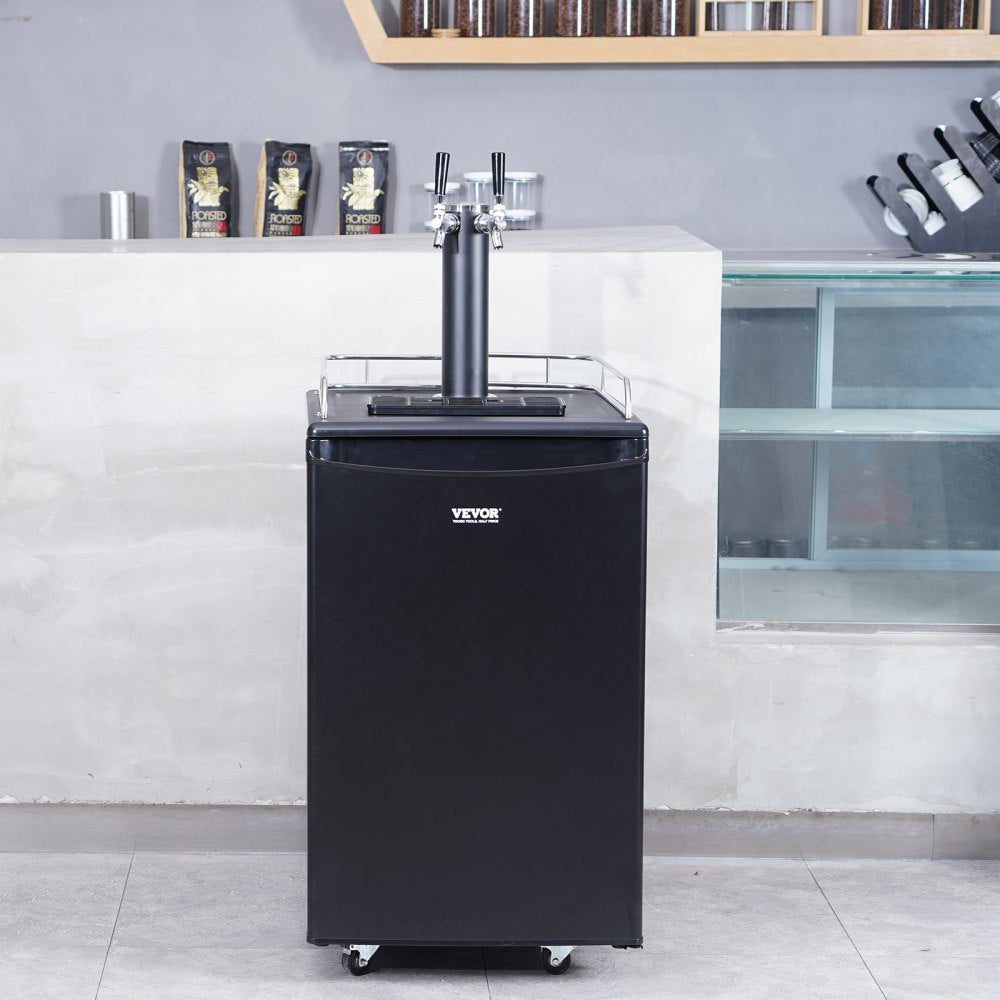 BF152-2 - VEVOR Dual Tap Beer Kegerator with Stainless Steel Tower