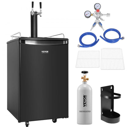 BF152-2 - VEVOR Dual Tap Beer Kegerator with Stainless Steel Tower