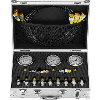 TKS-1 - VEVOR Hydraulic Pressure Test Kit with 3 Gauges & Couplings