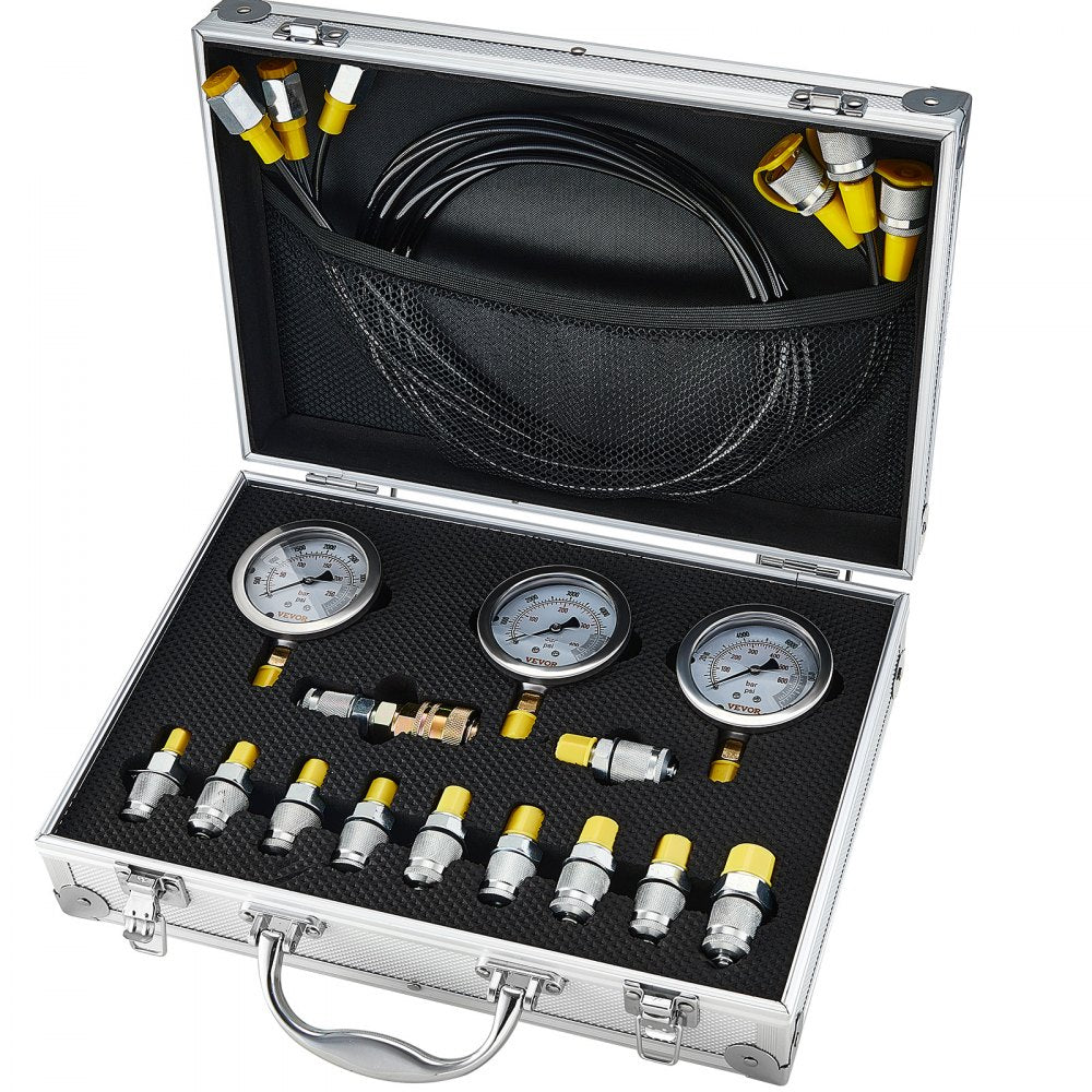 TKS-1 - VEVOR Hydraulic Pressure Test Kit with 3 Gauges & Couplings