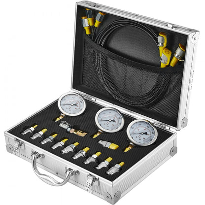 TKS-1 - VEVOR Hydraulic Pressure Test Kit with 3 Gauges & Couplings