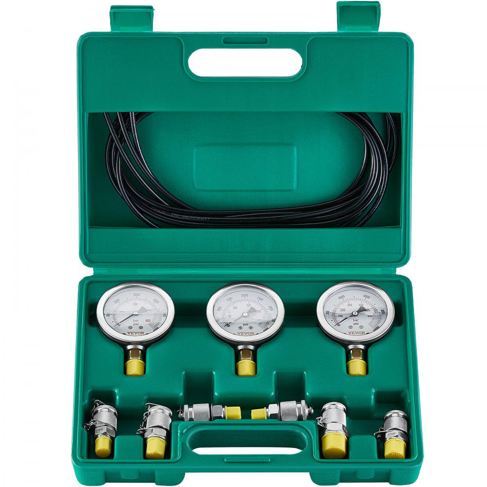 TKS-2 - VEVOR 3-Gauge Hydraulic Pressure Test Kit for Excavators