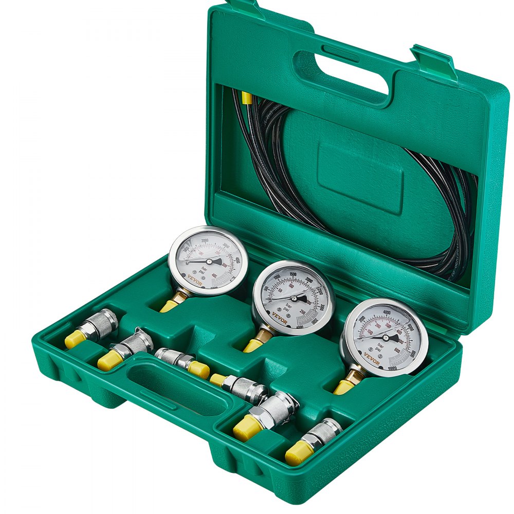 TKS-2 - VEVOR 3-Gauge Hydraulic Pressure Test Kit for Excavators