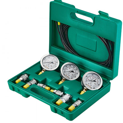 TKS-2 - VEVOR 3-Gauge Hydraulic Pressure Test Kit for Excavators