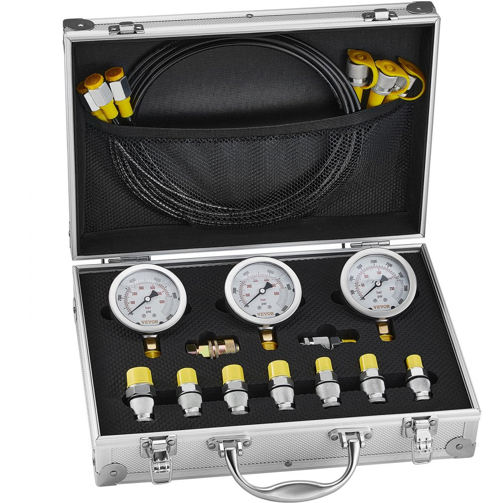 TKS-3 - Reliable Hydraulic Test Kit with 3 Gauges, 250-600 Bar Capacity