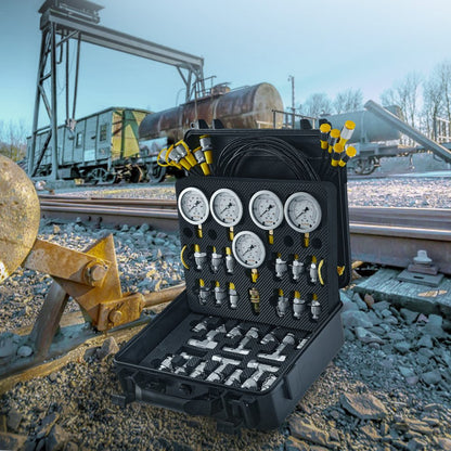 TKS-4 - Versatile Hydraulic Test Kit with 5 Gauges and Storage Case