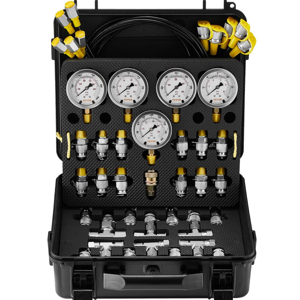 TKS-4 - Versatile Hydraulic Test Kit with 5 Gauges and Storage Case