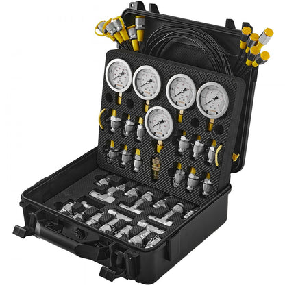 TKS-4 - Versatile Hydraulic Test Kit with 5 Gauges and Storage Case