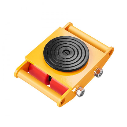 4T - 13228 lbs Metal Machine Skate Dolly with 360° Rotation and PU Wheels