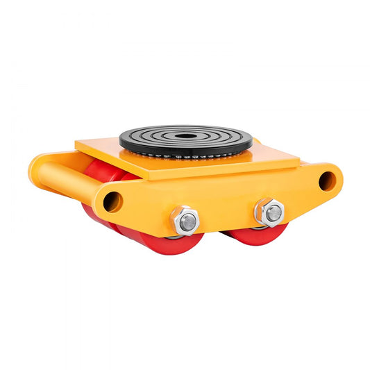 4T - 13228 lbs Metal Machine Skate Dolly with 360° Rotation and PU Wheels