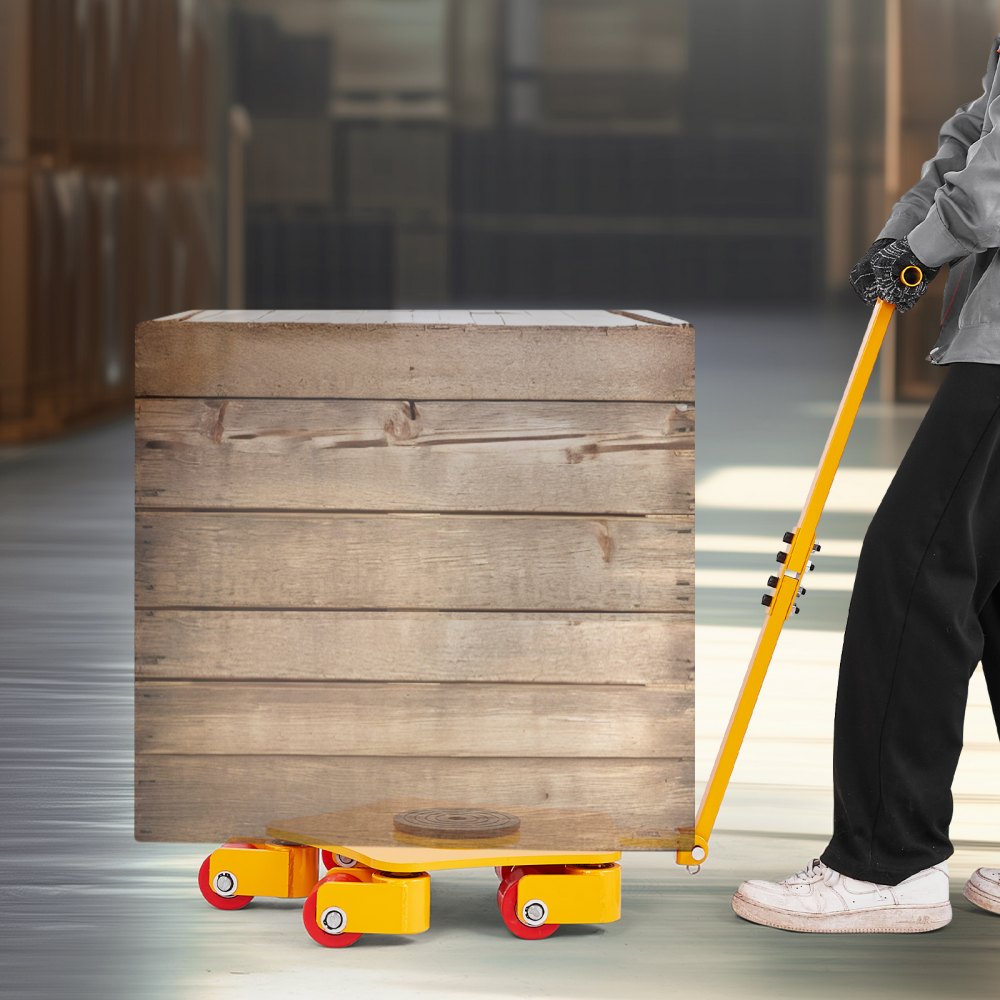 5T - Heavy-Duty Machinery Skate, 8800 lbs Capacity, 360° Rotating Wheels