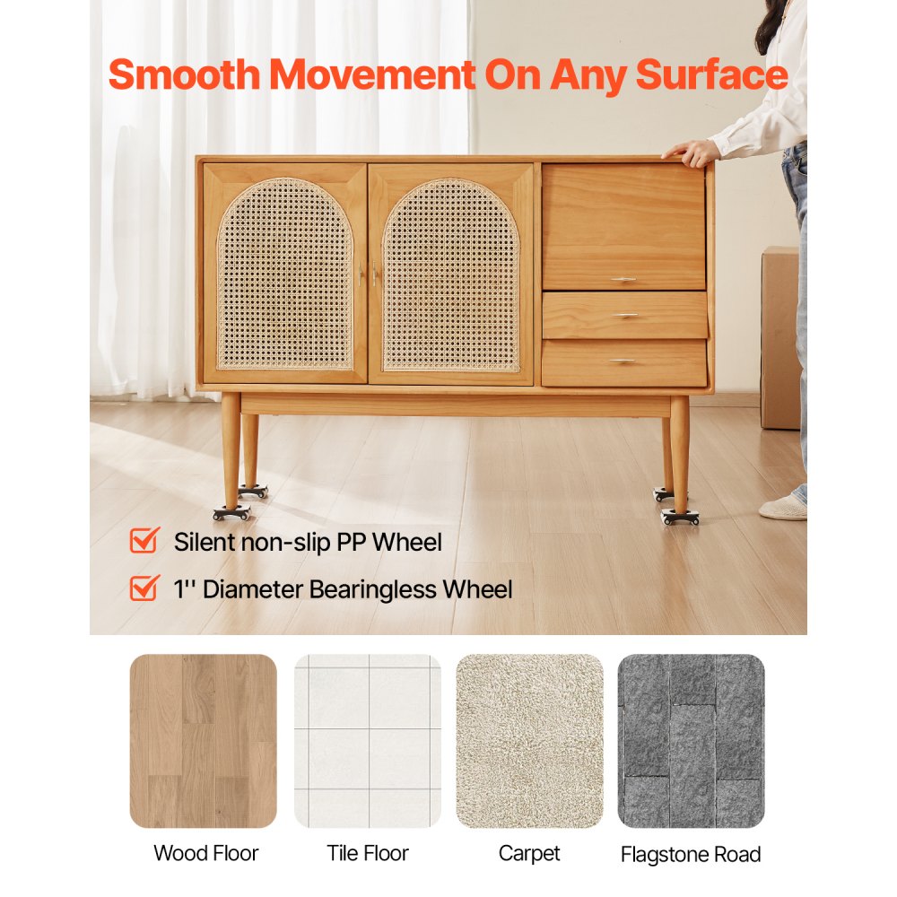 XY-12 - Heavy Duty Furniture Dolly with 750 lbs Capacity & Low Center of Gravity