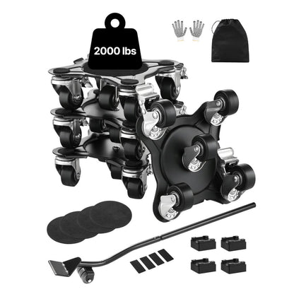 XY-10 - Heavy Duty 5-Wheel Furniture Dolly with 1200 lbs Capacity