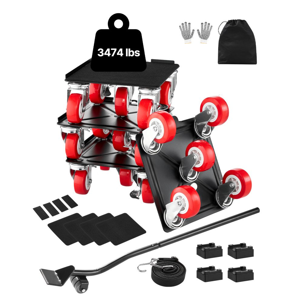 XY-8 - Heavy Duty 5-Wheel Furniture Dolly with 3474 lbs Capacity