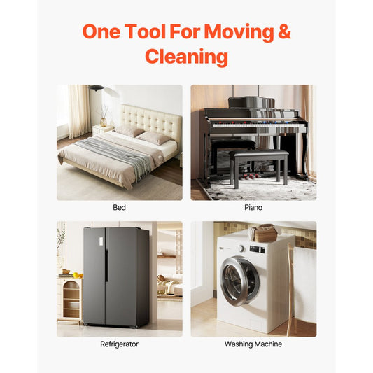 XY-9 - Heavy Duty 5-Wheel Furniture Dolly with 3474 lbs Capacity